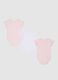 Set of three baby girl cotton bodysuits in multicolour_1