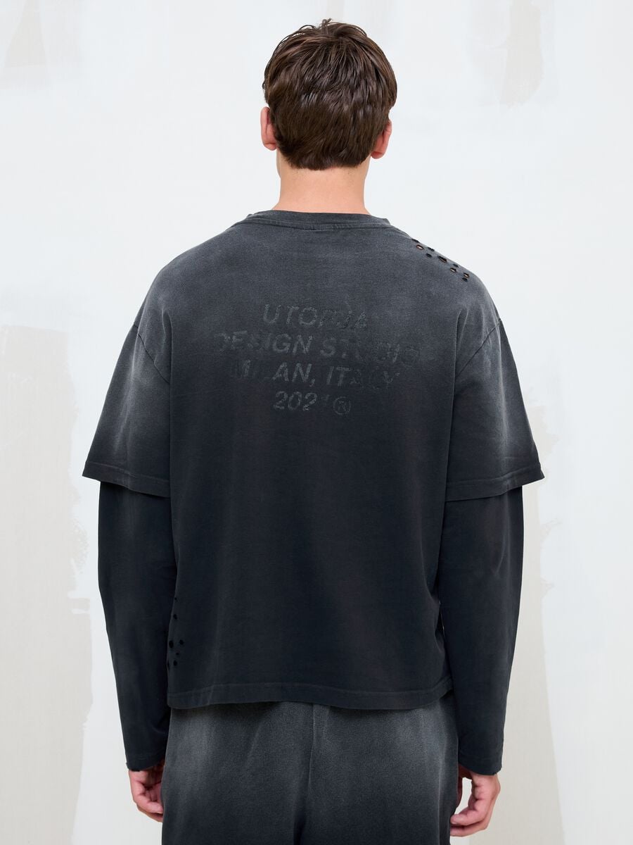 Double Longsleeve Sunfaded Black_4