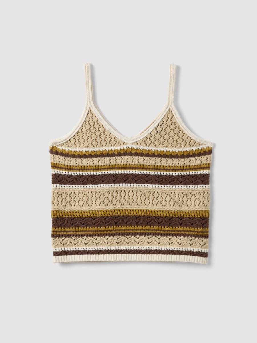 Multicolour pure cotton regular-fit knitted-texture top_4