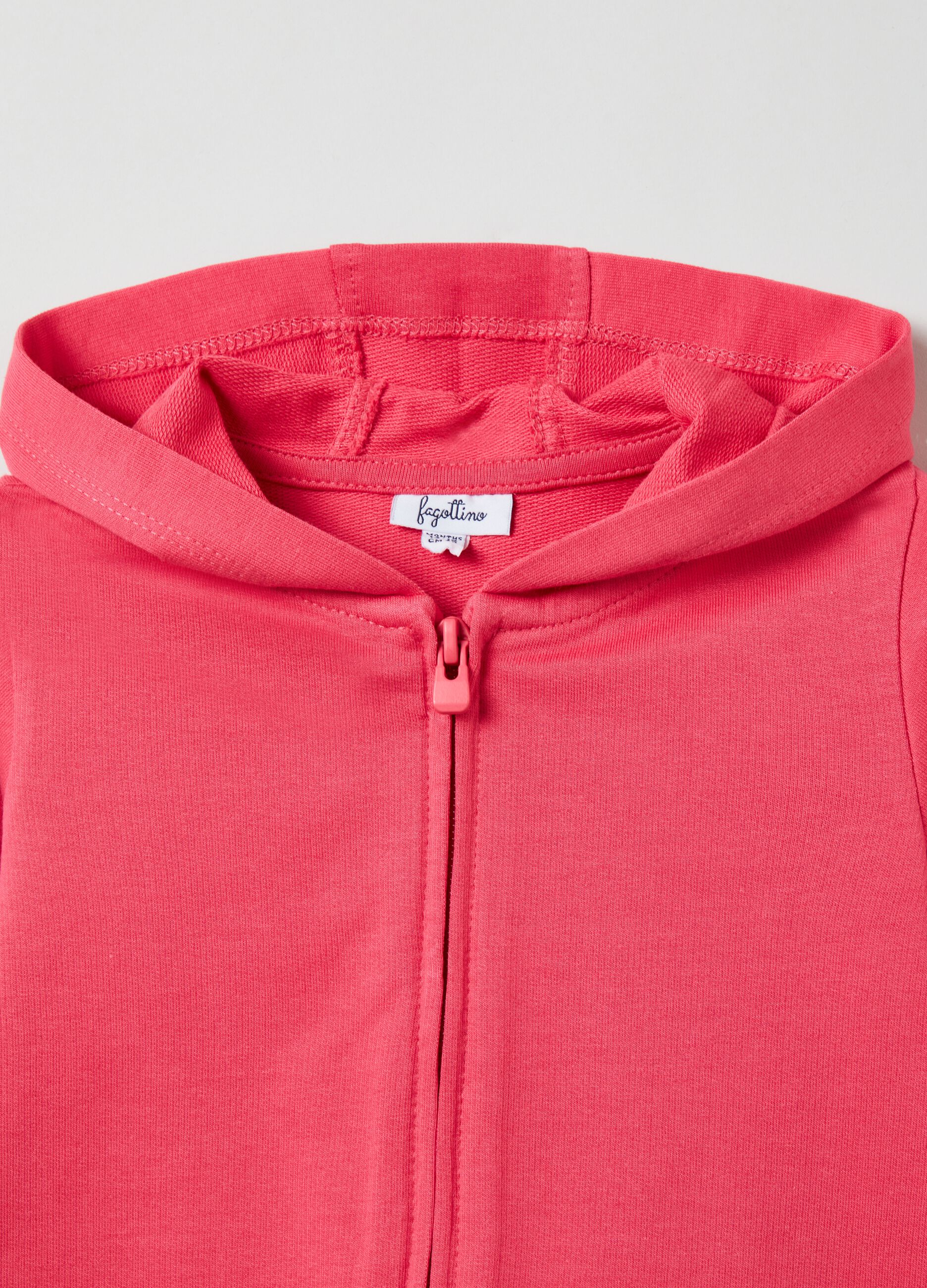 Full-zip in French Terry con cappuccio