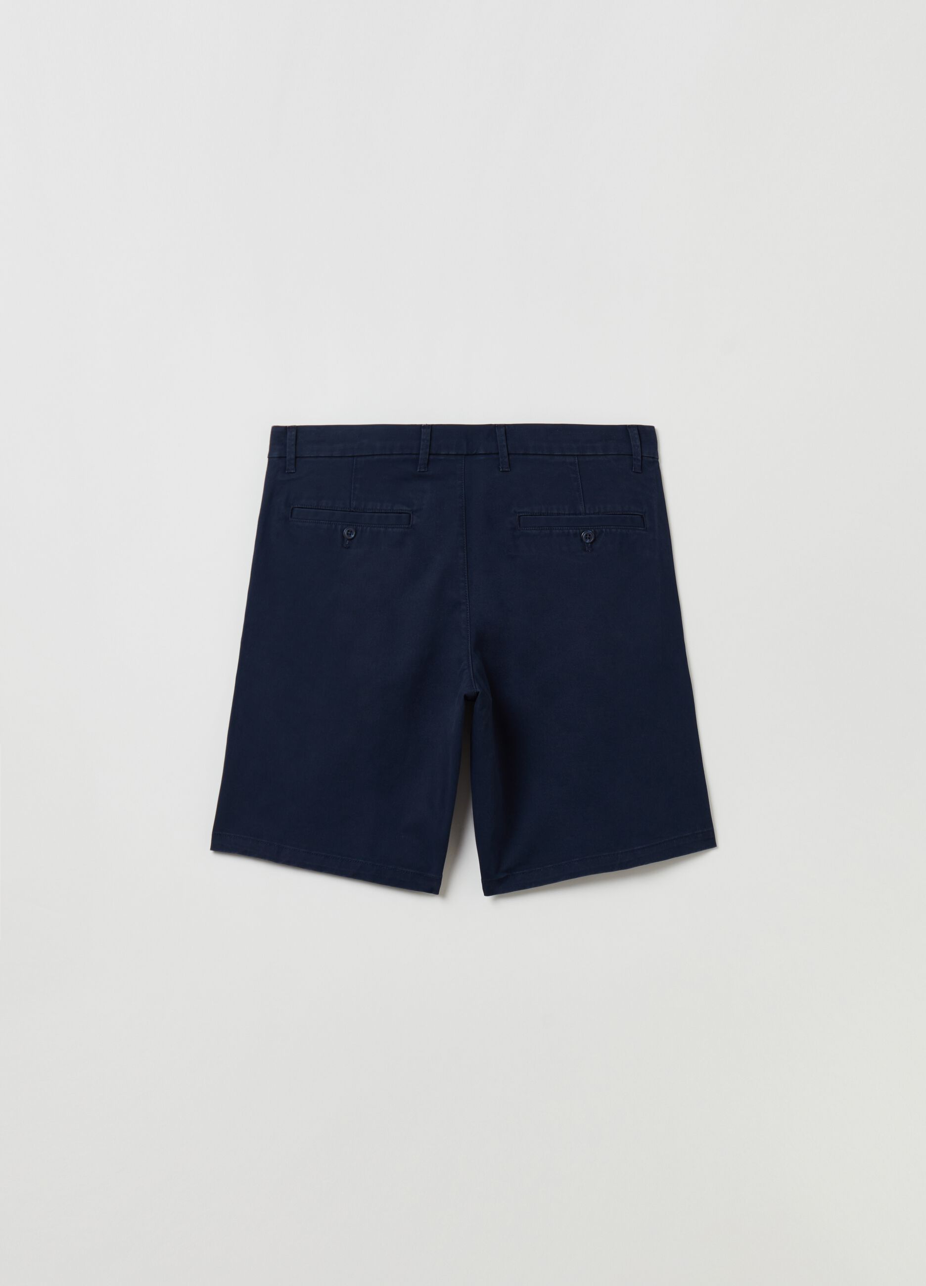 Stretch cotton Bermuda shorts