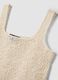 Beige cotton-blend regular-fit tank top with embroidery and mesh_1