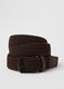 Brown braided belt with metal buckle_2