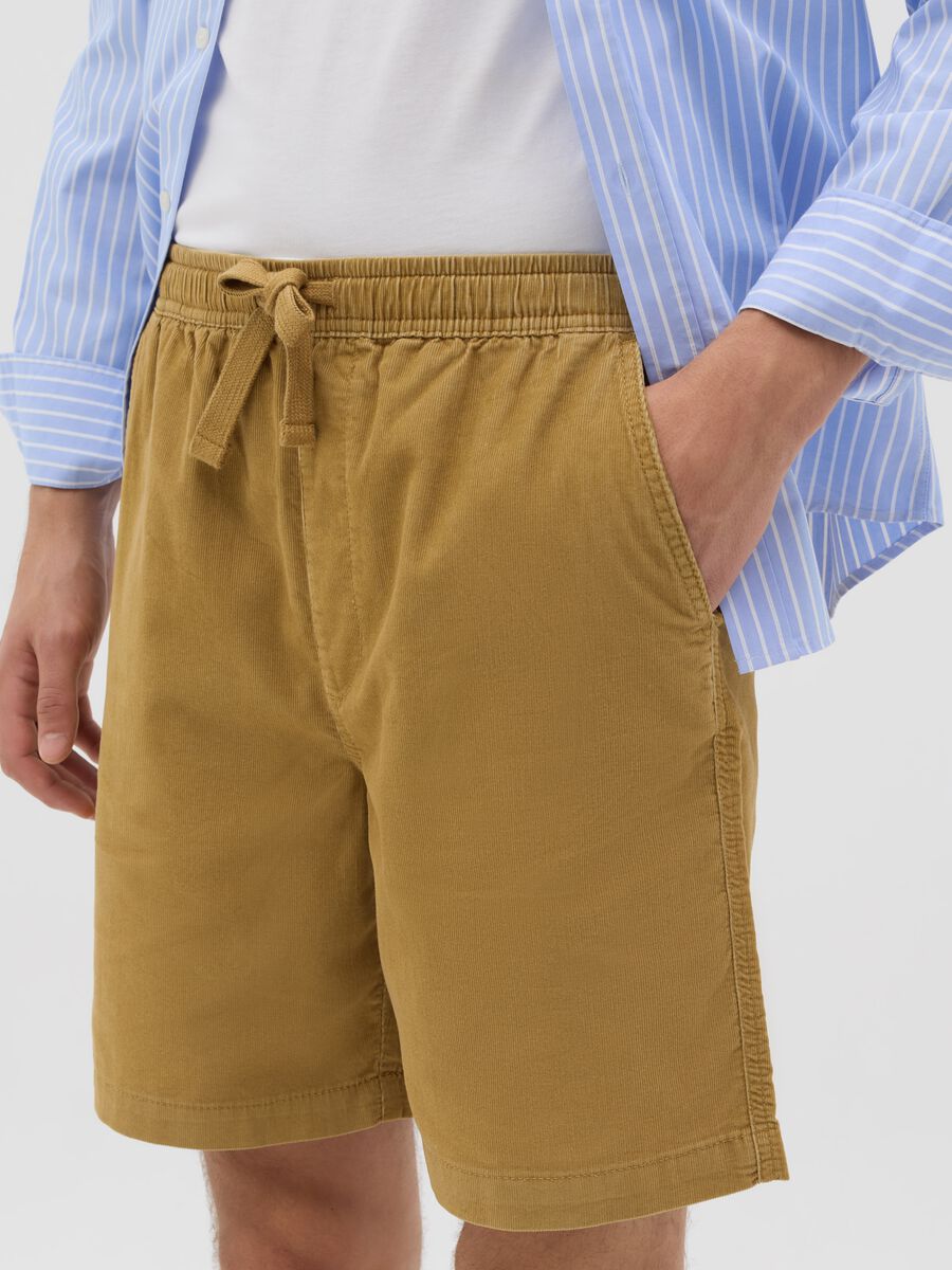 Mustard Corduroy Bermuda Shorts_3