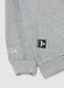 Grey oversized cotton blend kids' hoodie with Chicago Bulls print_3