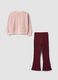 Multicolour pure cotton set with animal-print sweatshirt for girls_1