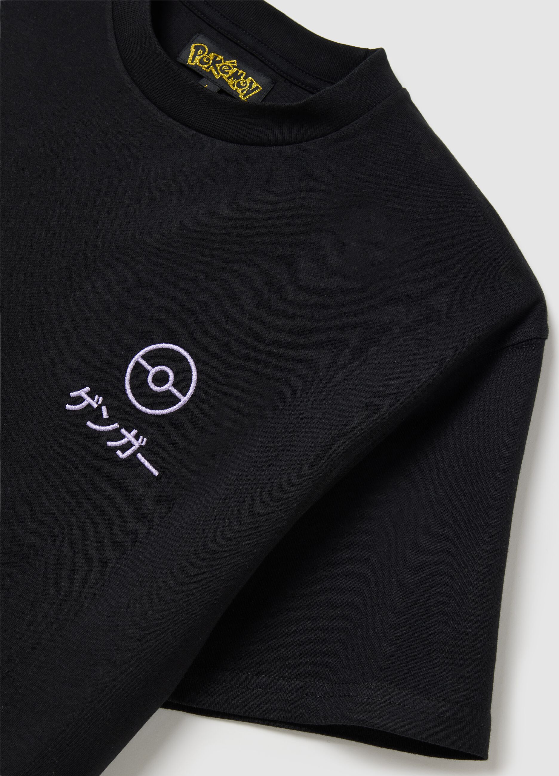 Men's Black Manga Cotton T-shirt