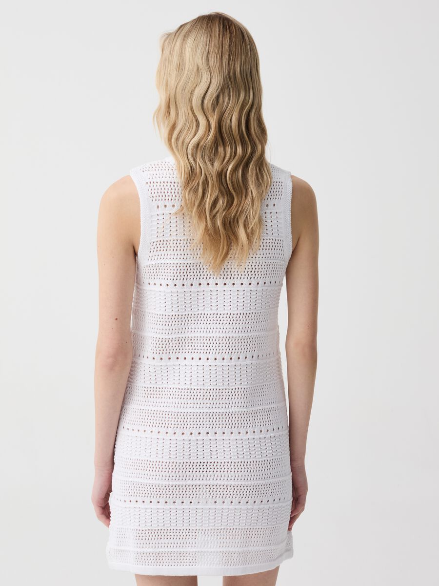 Short dress in crochet cotton_2