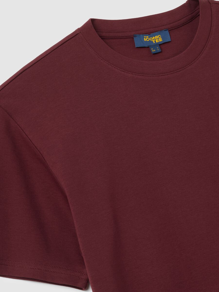 Pure Cotton Red T-shirt Relaxed Fit_5