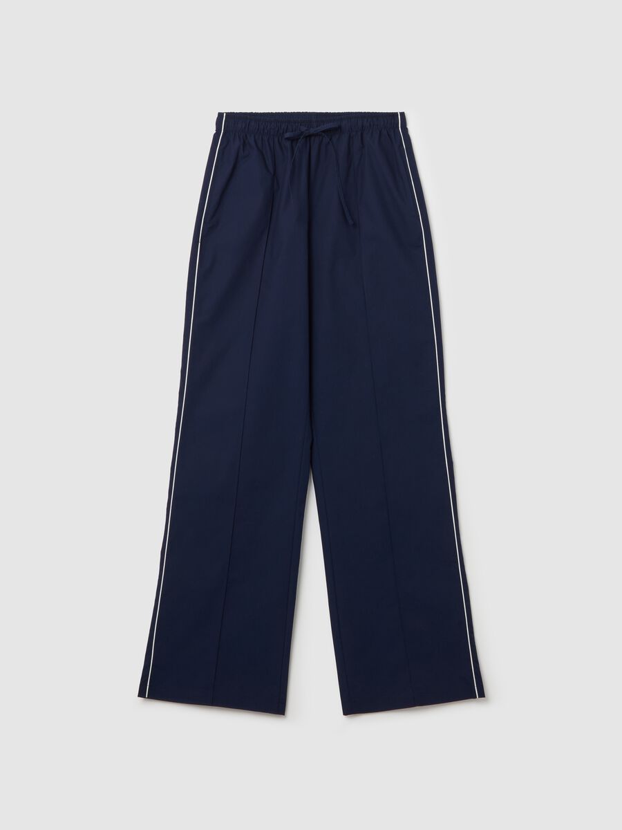 Poplin joggers with contrasting edging_4