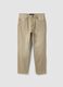 Jeans beige in misto cotone e lyocell regular tapered_0