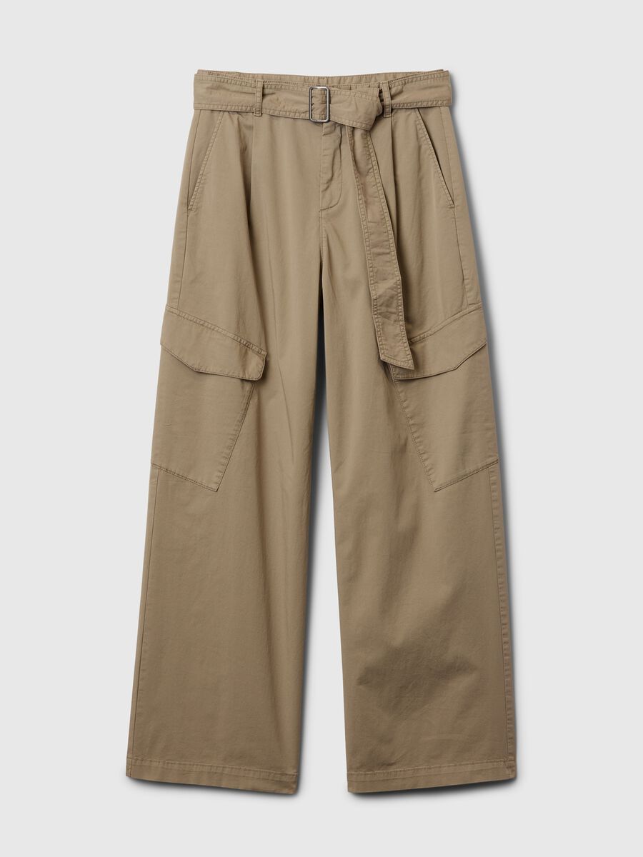 Cargo trousers in stretch twill with belt_7