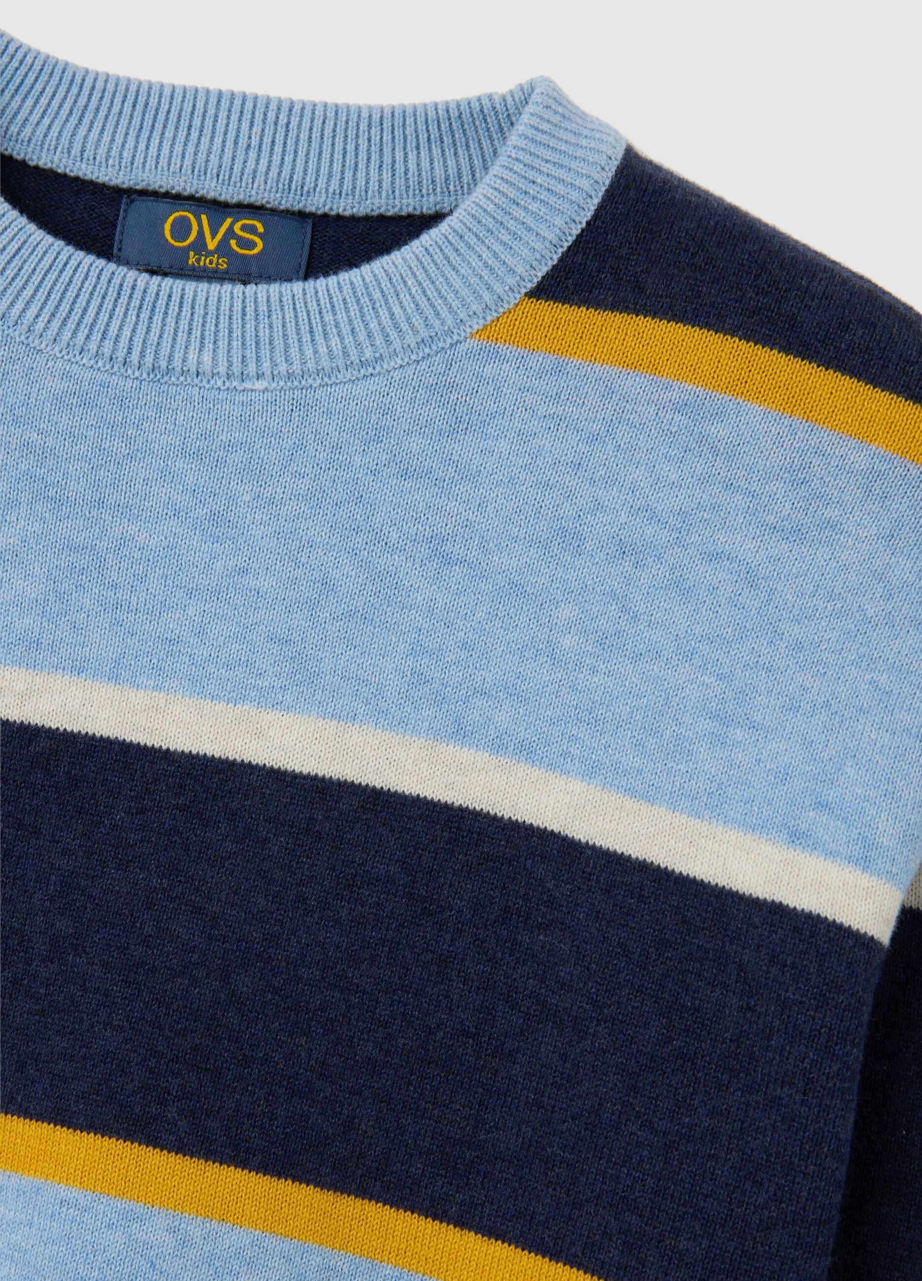 Children's jumper in pure multicolour cotton