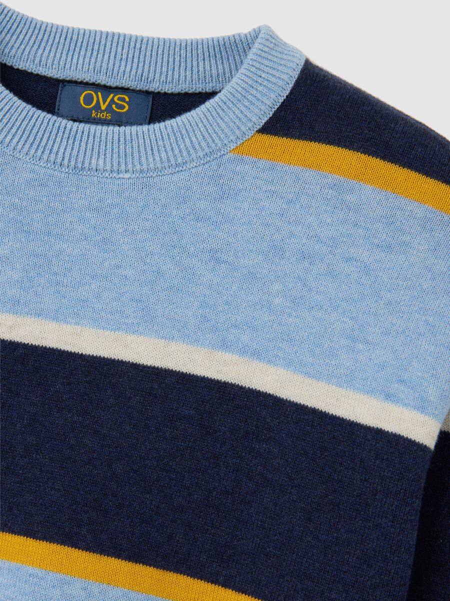 Children's jumper in pure multicolour cotton_2