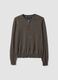 Grey wool-blend crew-neck cardigan_4