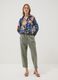Blue lyocell-blend shirt with floral print_1