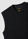 Black cotton blend vest regular fit_5