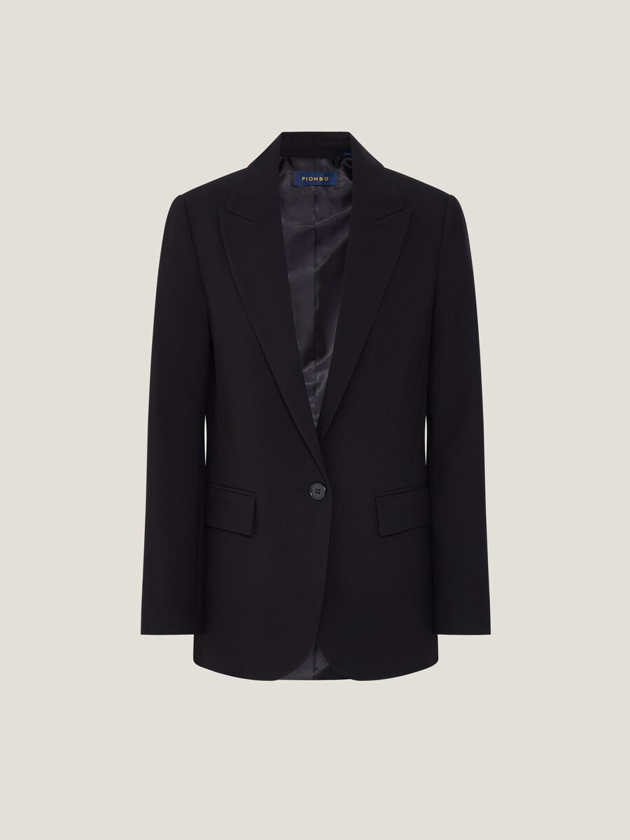Blazer monopetto tinta unita_4