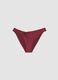 Red stretch bikini bottoms with gold-tone ring detail_4