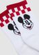 2-pack of grey and white short socks in stretch organic cotton with Mickey print_2