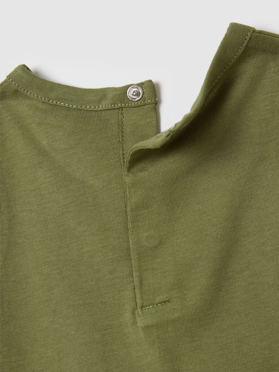 Children's green pure cotton vest regular fit_3