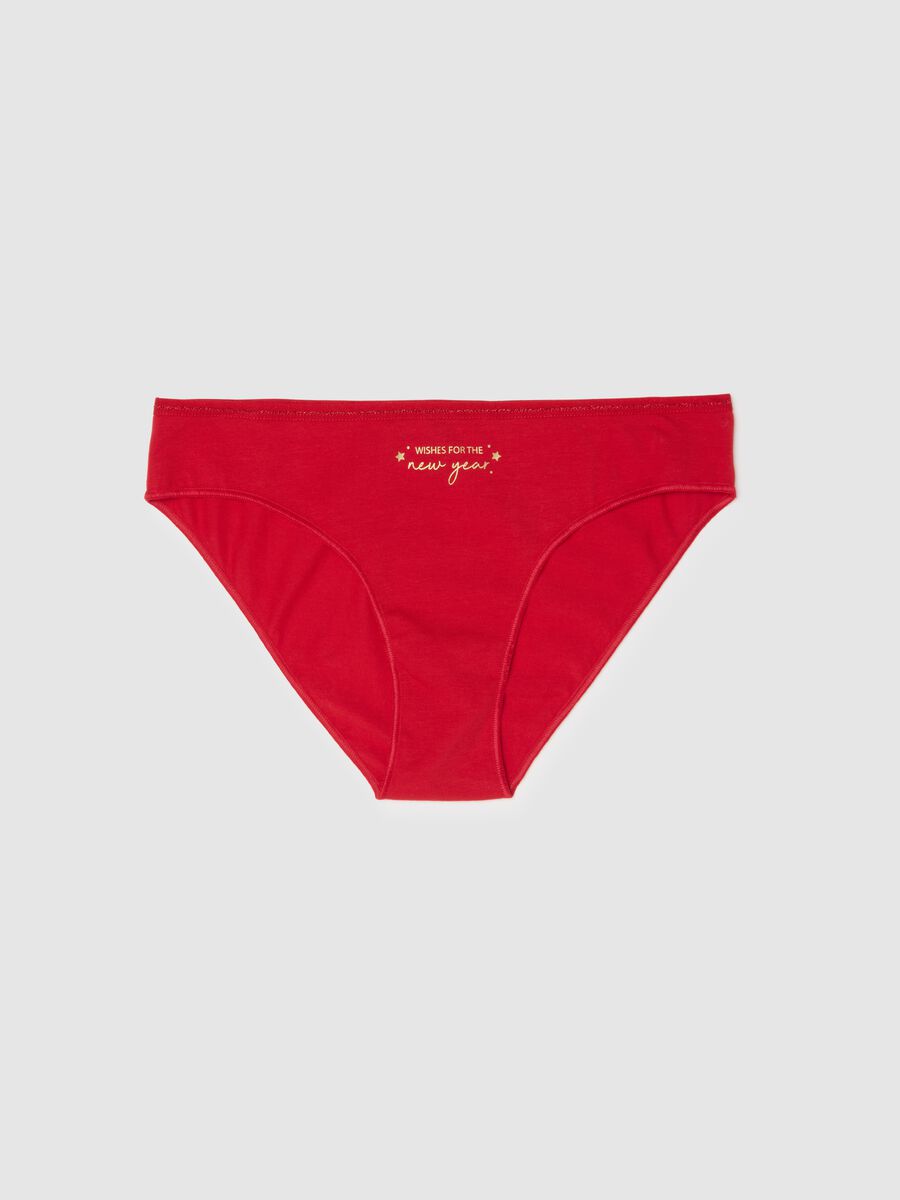 Red Stretch Cotton Underwear_4