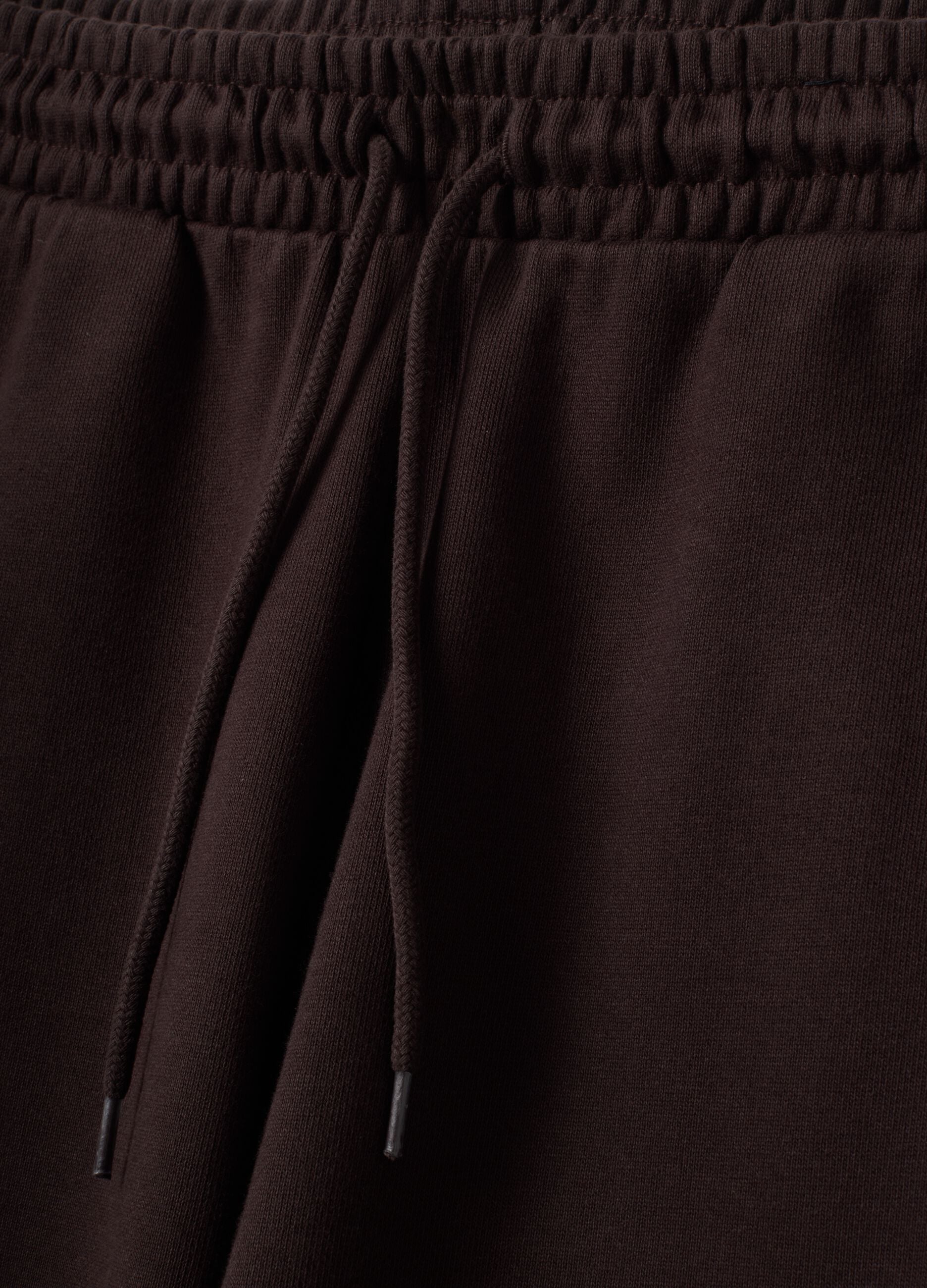 Brown pure cotton joggers with elasticated waist, oversized fit
