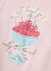Girls' pink regular fit pure cotton t-shirt with print_2