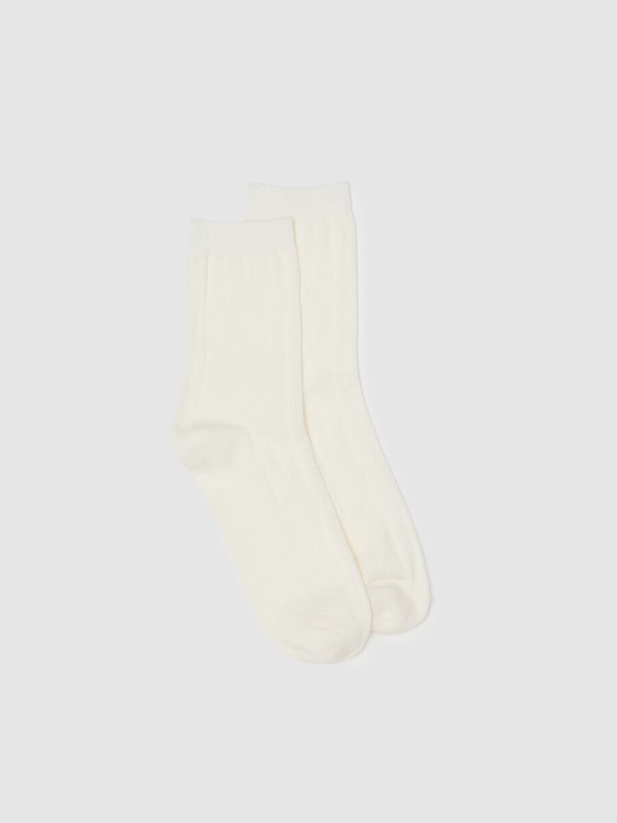Calzini in cotone elasticizzato bianchi_0