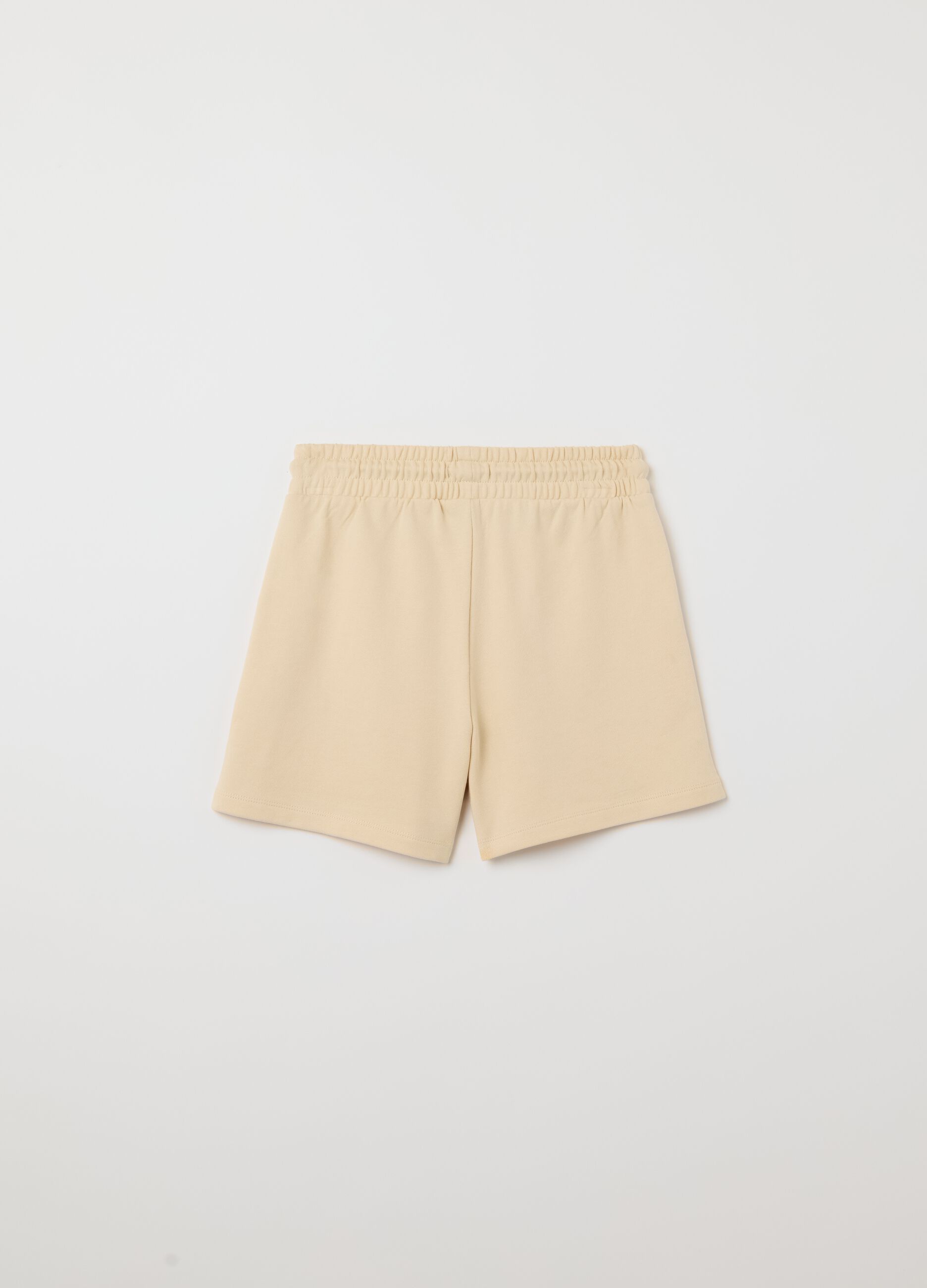 Girls’ beige shorts in 100% cotton with regular fit