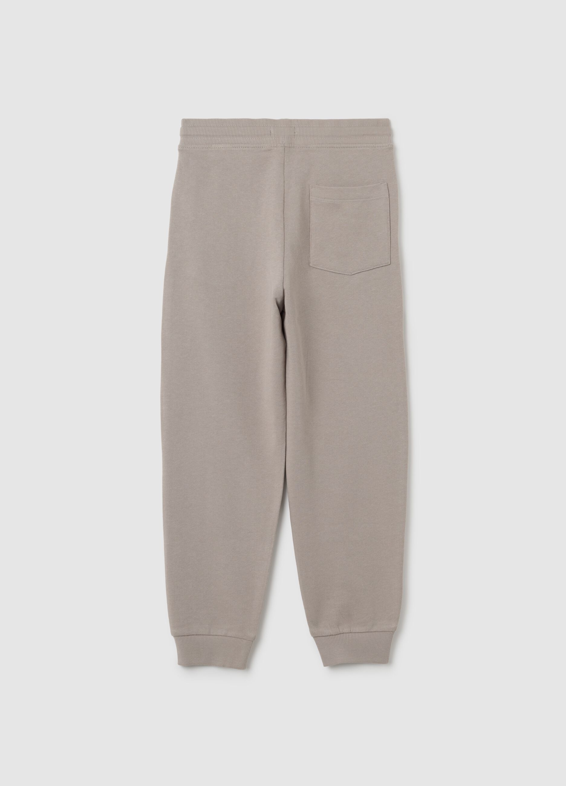 Pantaloni per bambini in puro cotone grigi regular fit