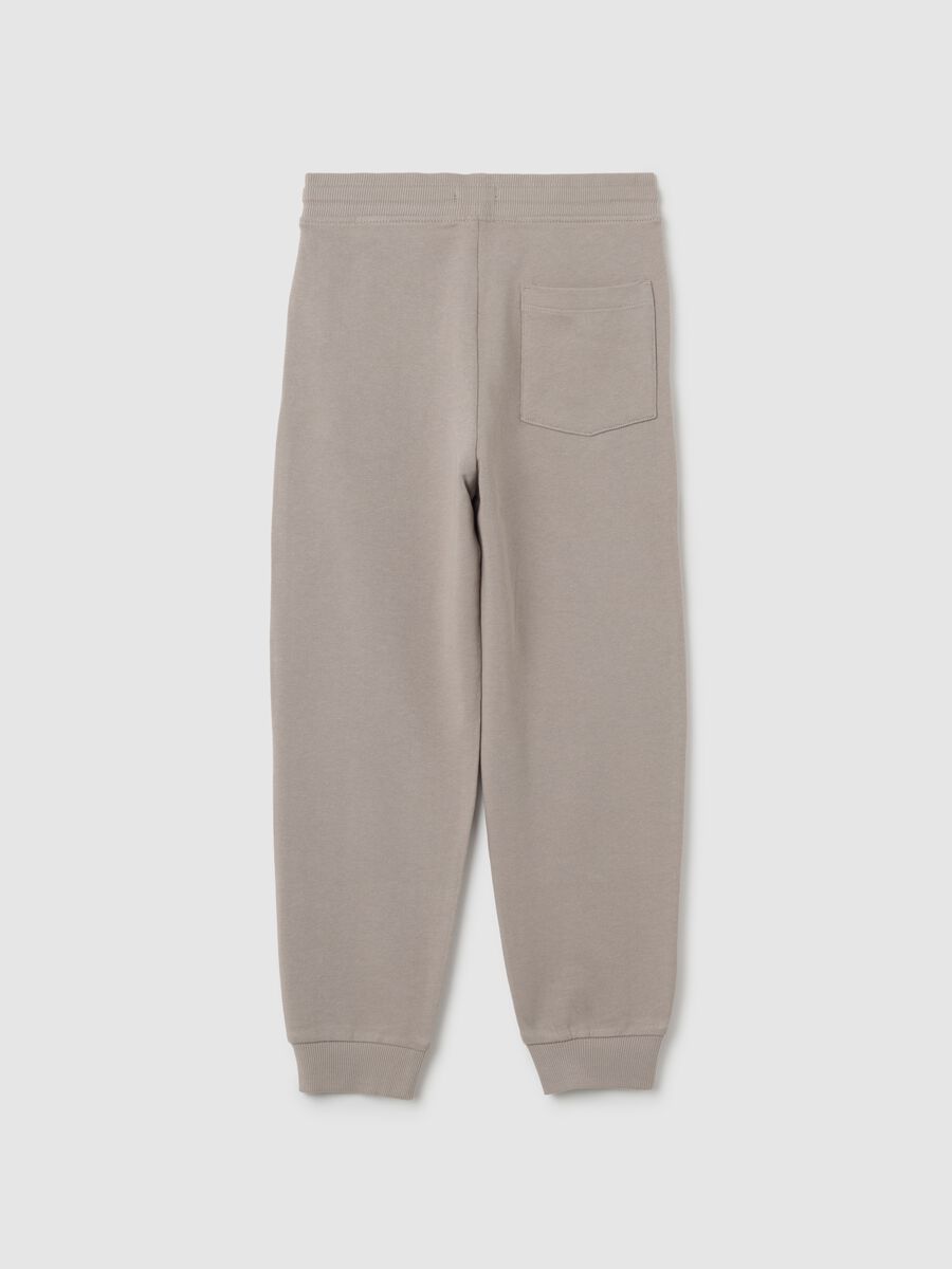 Pantaloni per bambini in puro cotone grigi regular fit_1