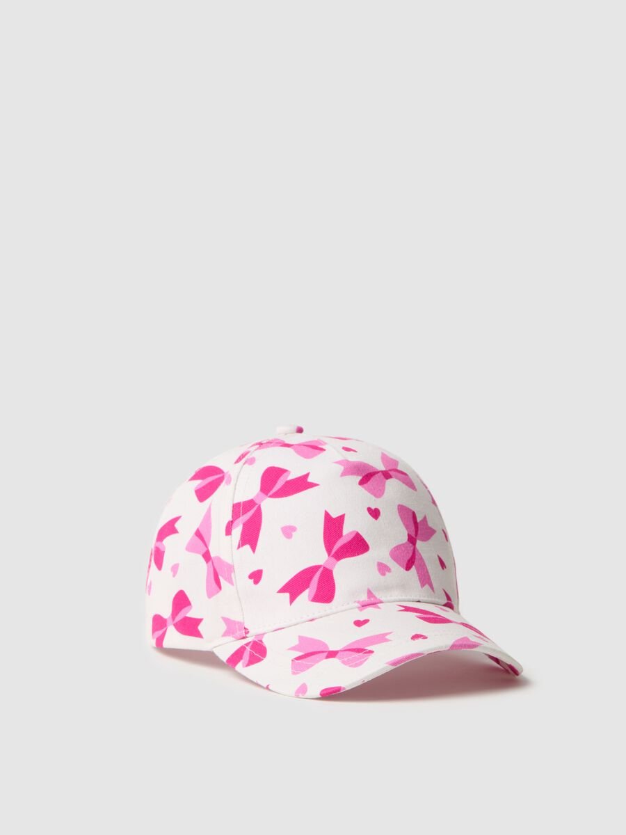 Basketball cap with bows and hearts print_0