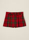 Red tartan skirt in stretch fabric_0