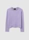 Purple regular fit jumper with decorated collar_4