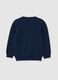 Blue cotton blend children's jumper, regular fit with print_1