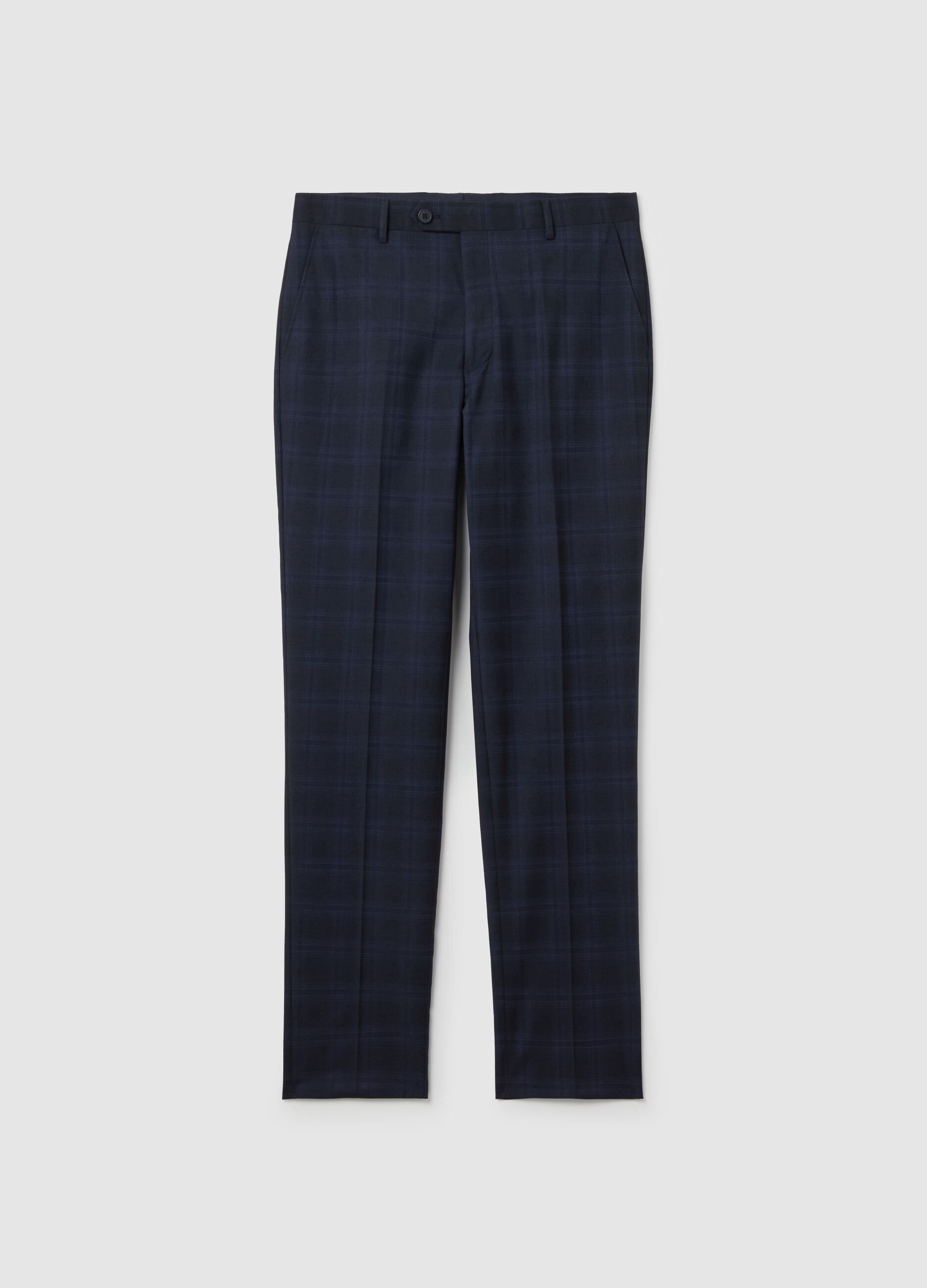Pantalone chino in fantasia check 