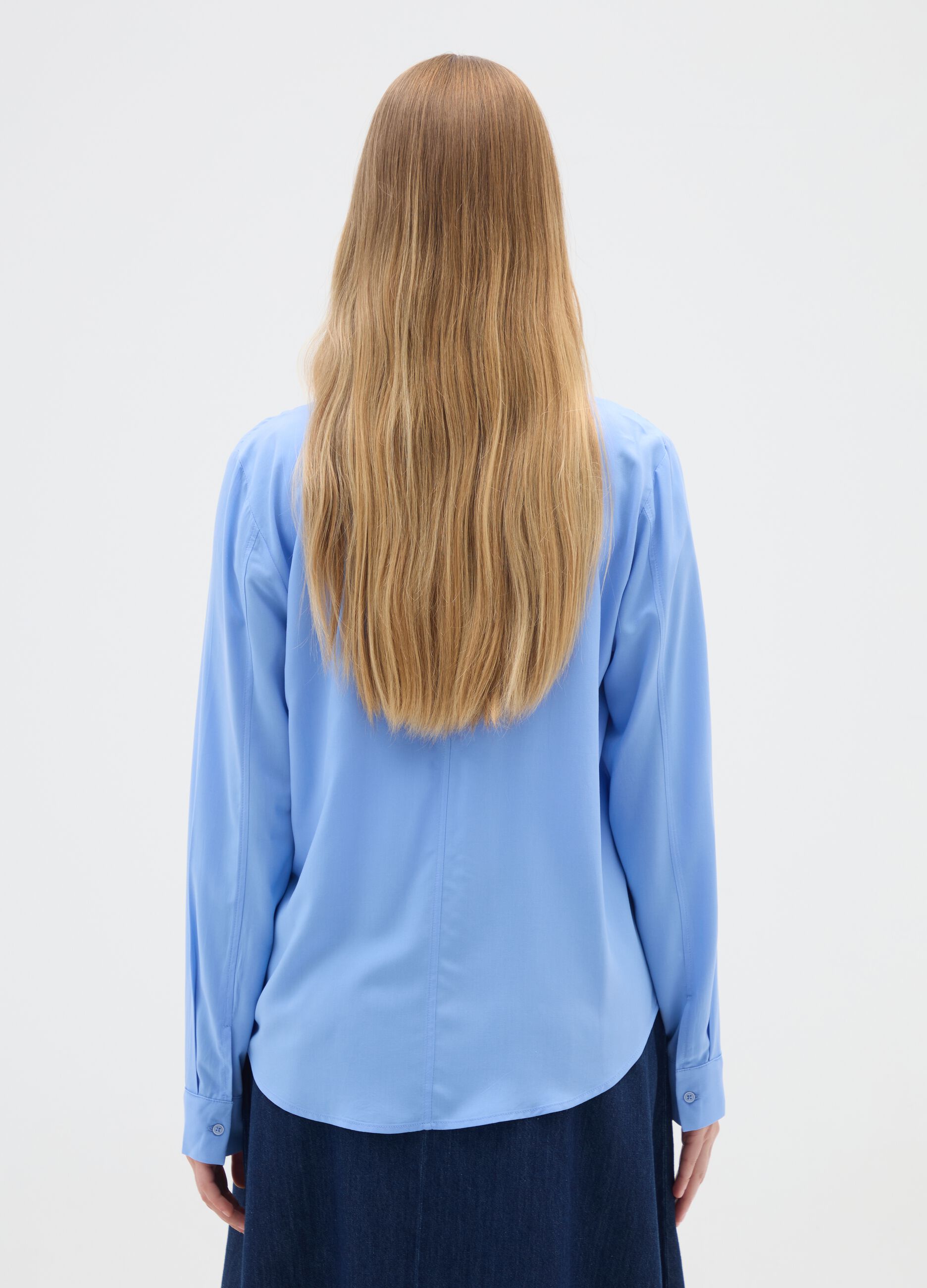 Blue Viscose Shirt