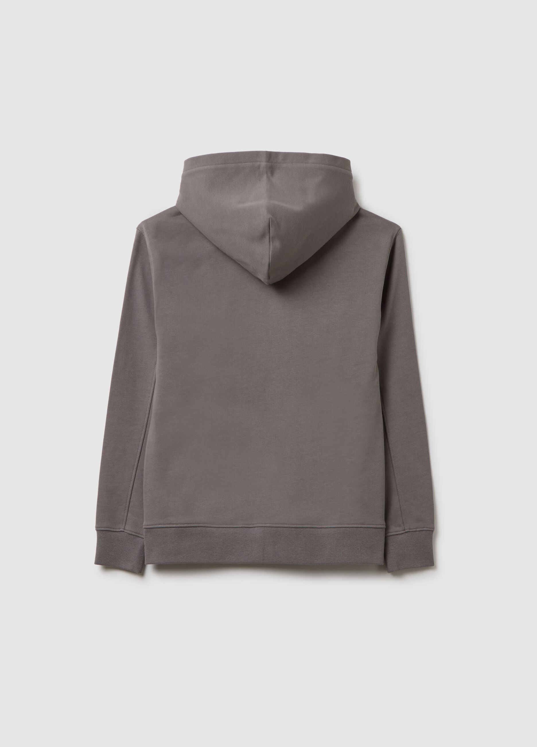 Boys' grey pure cotton sweatshirt with regular fit