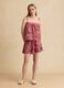 Regular-fit multicolour blouse with thin straps and floral print_0