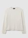 White Pullover in Acrylic and Wool Blend_4