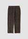 Green pure cotton corduroy carrot-fit trousers_4
