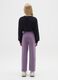 Girls' Purple Jogger Trousers in Pure Cotton with Print_1