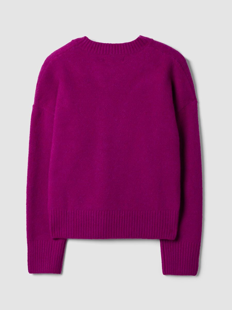 Pink stretch wool crew-neck jumper_5
