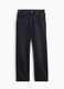 Jeans neri in puro cotone a gamba dritta over_6