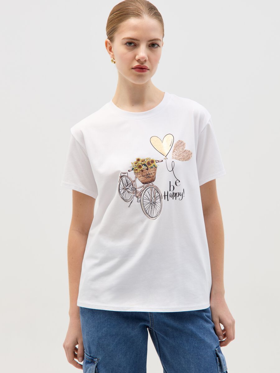 T-shirt stampa La Dolce Vita in foil_0