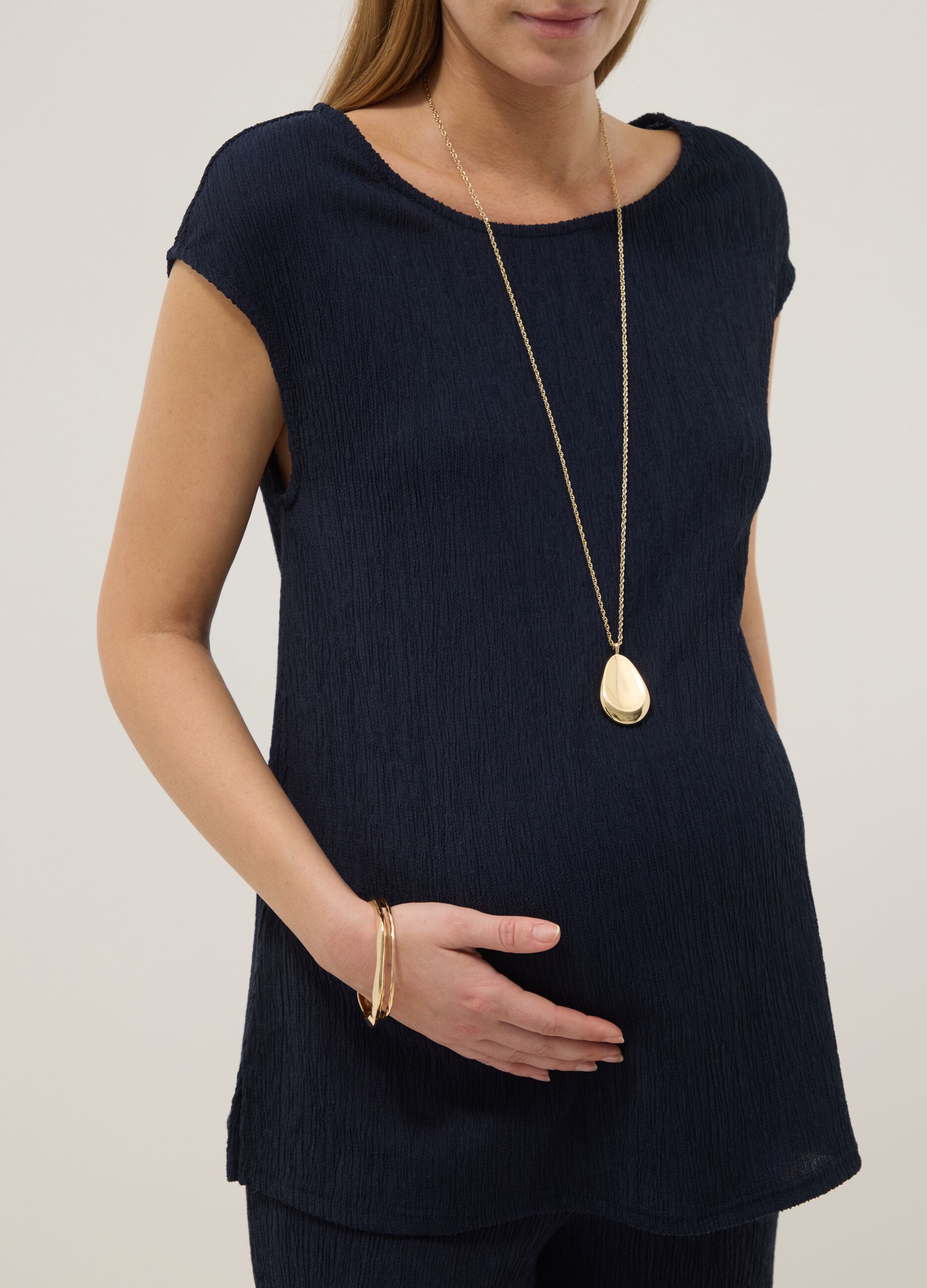 T-shirt premaman blu regular fit