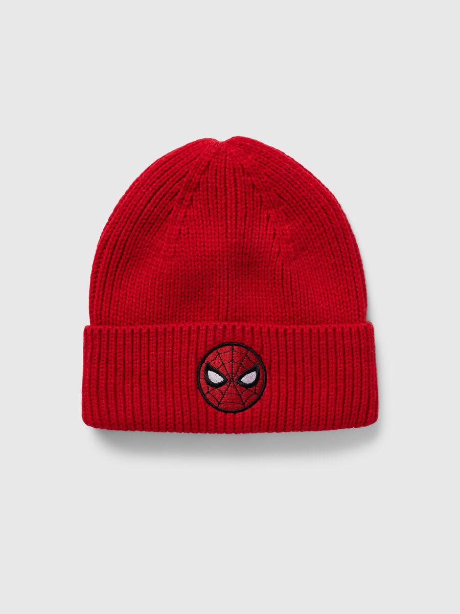 Hat with fold and Spider-Man patch_0