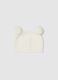 Baby Girl's White Pure Cotton Hat with Pom Poms_0