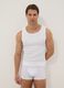 White pure cotton tank top regular fit_0